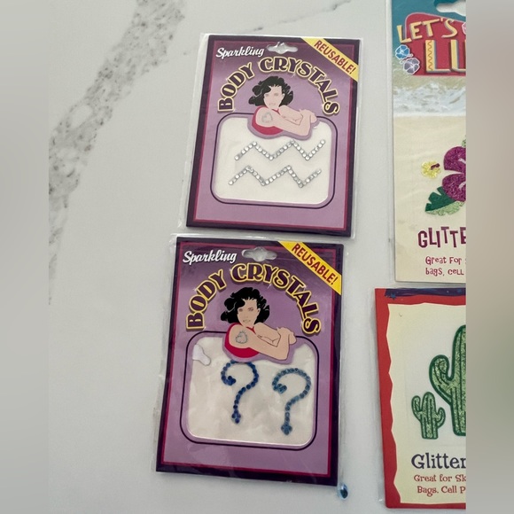 NWOT 7 glitter tattoos for your skin, books, phone, bags, cards, anywhere! - Picture 10 of 10